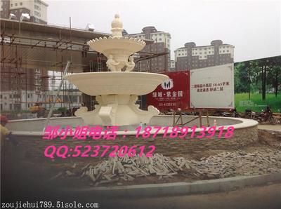 【砂巖噴泉歐式浮雕跌水盆 雙層人造石雕塑樹葉水景噴泉】價格,廠家,砂巖